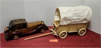 Handmade Wooden carriage and car