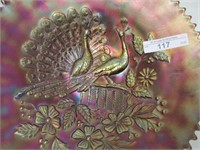 Nwood 9" purple Peacocks plate