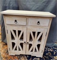 Pickled Wood Two Drawer Two Door Chest
