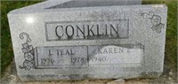Engraved granite headstone: 36"W x 10"D x 16"H