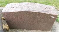 Granite headstone: 29"W x 9"D x 18"H