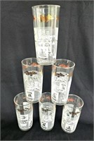 Set of 6 Anchor Hocking Colonial Glasses 6"
