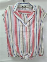 Old navy stripped knotted shirt size MEDIUM