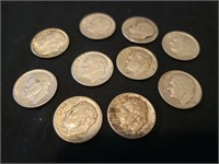 10) silver dimes