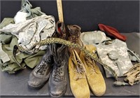 ARMY BOOTS, CLOTHES, AND MORE