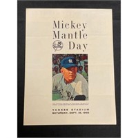 1965 Mickey Mantle Day Yankee Stadium Program
