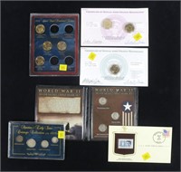Lot, coin and token coins, some silver, 15 pcs.