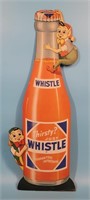 Whistle Orange Soda Advertising Sign Pixies