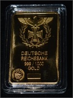 Gold Plate Bar Deutsche Reichsbank