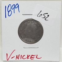 1899 V-Nickel 5 Cents