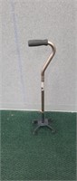 Four-footed aluminum adjustable walking cane