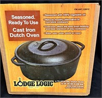 CAST IRON 4.75 QT DUTCH OVEN NEW W BOX LODGE LOGIC