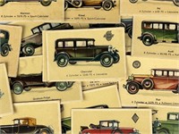 Vintage automotive tobacco cards