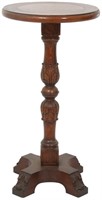 Acanthus Carved Oak Pedestal