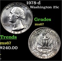 1978-d Washington Quarter 25c Grades GEM++ Unc