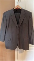 Loriano Collection gray 3 button suit. 58R 50