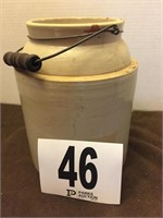 2 Gallon Vintage Wood Handle Crock – 9”T