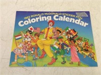 Vtg 1962 Ronald McDonald Sticker Coloring