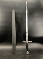 Medieval style  sword with leather sheath 40"