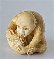 Antique Hand Carved Ivory Netsuke