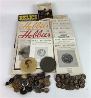 Vintage Buttons & Button Collectors Magazines