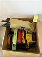 Box of Old Train Cars & Track