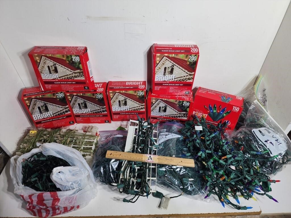 Christmas Lights 7 Boxes & Several More Strands