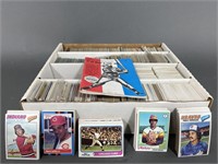 Box of Baseball Cards Mostly 1970s Softball Rules