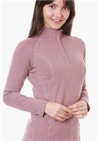 (Size M - purple) Shirt, Long Sleeved Quarter Zip