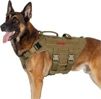 (N) OneTigris Large Tactical Dog Harness, No Pulli