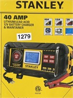 STANLEY 40 AMP 12V BATTERY CHARGER RETAIL $100