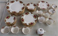 (49) Pcs. of  Royal Albert Old Country Roses China