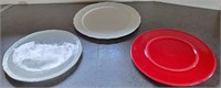 3 Serving Platters 12" - 12,5" - 13"