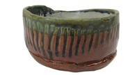 Signed Pottery Bowl 4"T