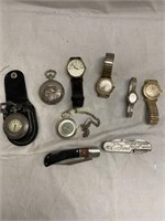 Pocket Watches And Knives