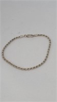 Sterling rope bracelet marked 925