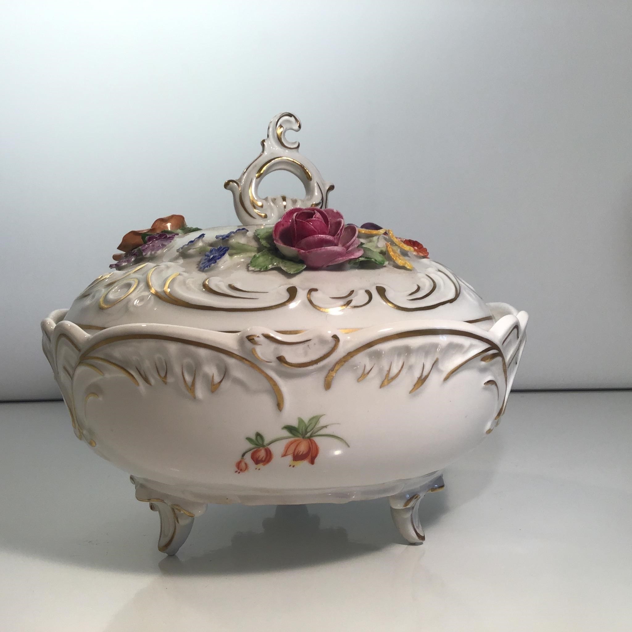 DRESDEN PORCELAIN DISH GERMANY