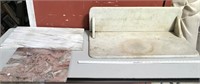 Three Pieces Of Vintage Marble And