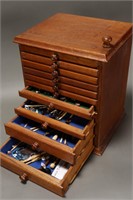 Extensive Lacemakers Collectors Cabinet,