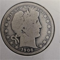 1906 O Barber Half Dollar