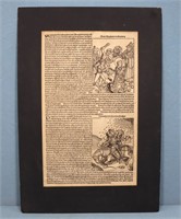 Unframed 15th C. Nuremberg Chronicle Woodcut