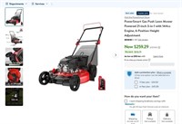 E9695  PowerSmart 21" Gas Push Lawn Mower, 144cc,