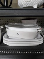 Lot of White Corning Ware  Dishes