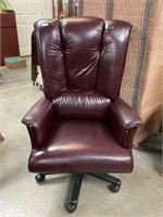 Leather upholstered Rolling Office Chair