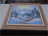 PRINT BY SANDERS "MOUNTAIN PAINTING"