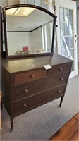 SIMMONS METAL CHEST OF DRAWERS WITH MIRROR