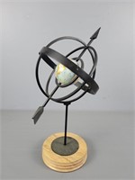 Metal Globe Decor On Base