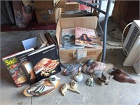 Duck Figurines, Hunting Magazines, Cookbooks