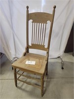 Cane Bottom Wooden Chair 17.5 Wide x 45" Tall