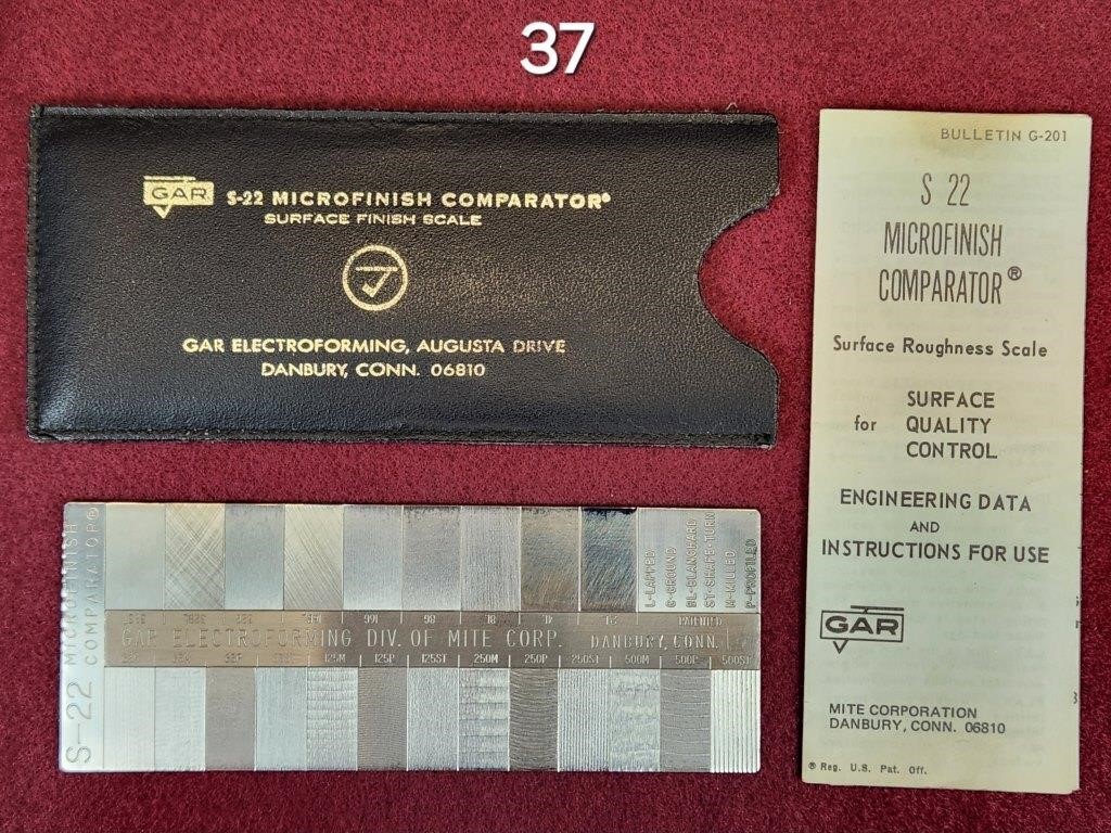 GAR S-22 Microfinish Comparator